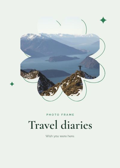 Forest Flower Frame Travel diaries template