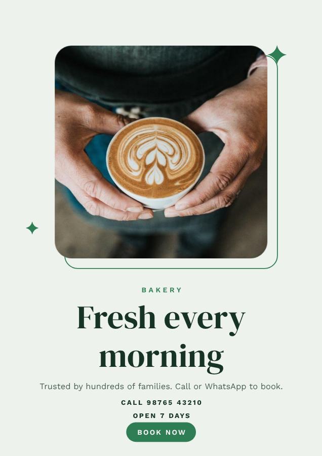 Forest Fresh every morning Bakery Flyer Promo — editable business template