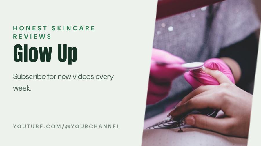 Forest Glow Up YouTube Channel Banner — editable social media template