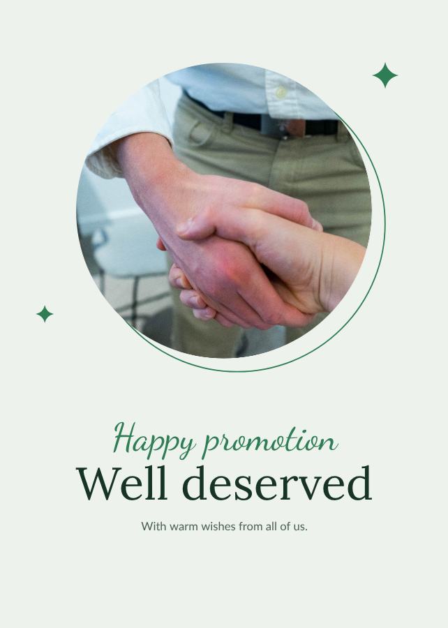 Forest Happy promotion well deserved Card IV — editable cards template