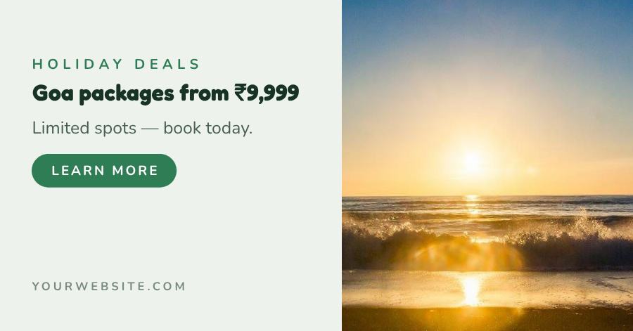Forest Holiday Deals Facebook Post — editable social media template