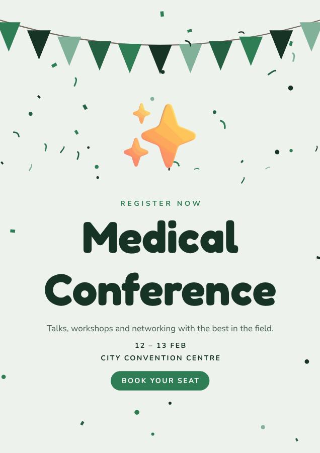Forest Medical Conference Flyer — editable events template