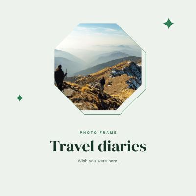Forest Octagon Frame Travel diaries template