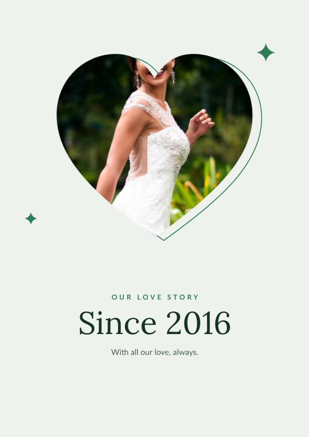 Forest Our love story Since 2016 Print — editable love & family template