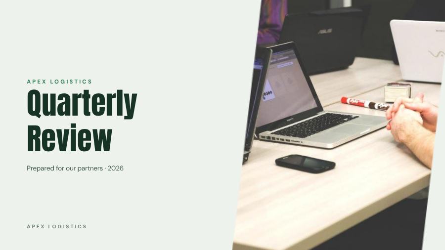 Forest Quarterly Review Presentation Corporate — editable business template