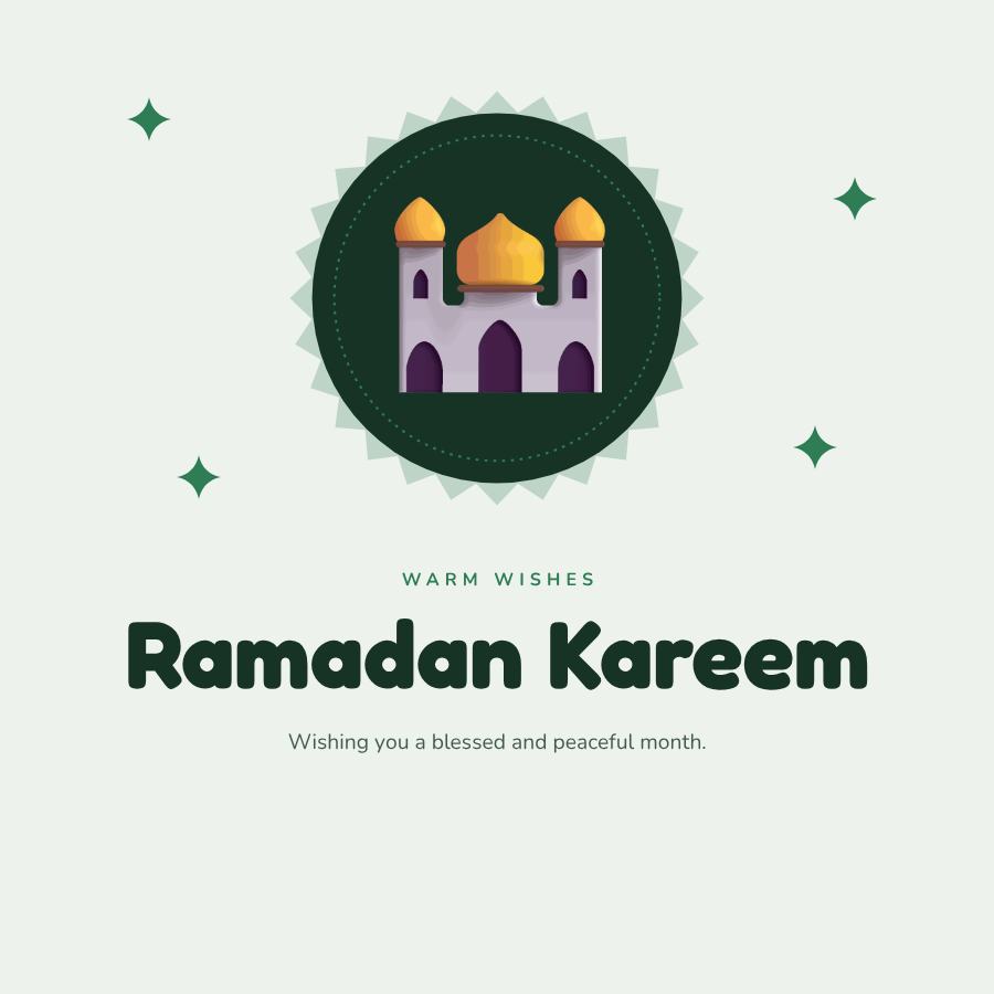 Forest Ramadan Greeting Post — editable festivals template