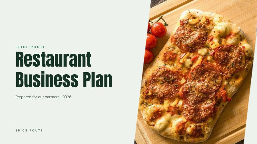 Forest Restaurant Business Plan Presentation Corporate — editable business template