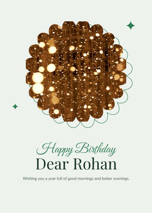 Forest Rohan Birthday Wishes Card — editable birthday template