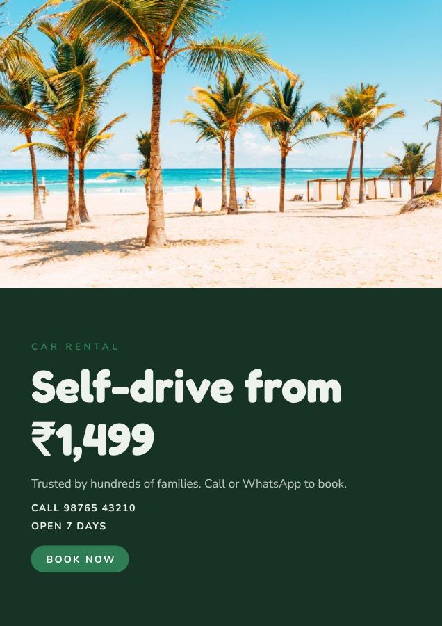 Forest Self-drive from ₹1,499 Car rental Flyer Offer — editable business template