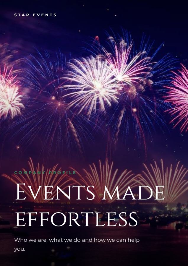 Forest Star Events Brochure Classic — editable business template