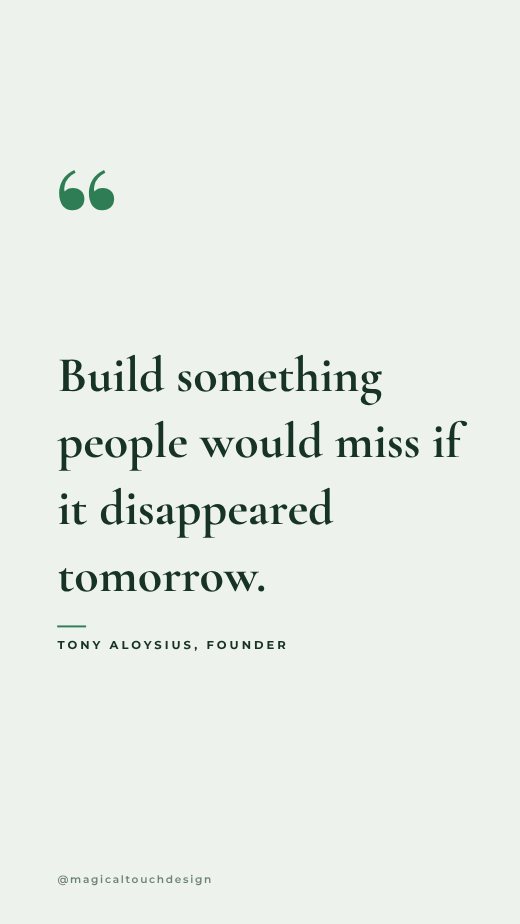 Founder Thought Quote Story