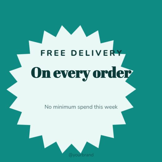 Free delivery Promo Post template