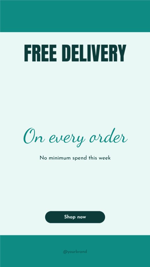 Free delivery Promo Story template