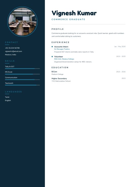 Fresher Simple Resume