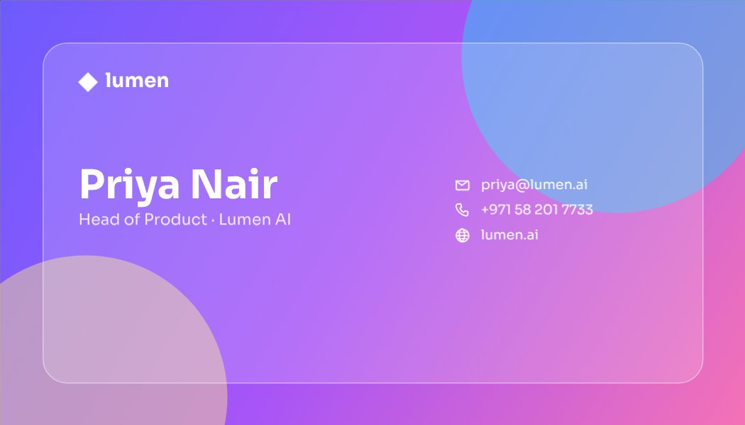 Frosted Gradient Card — editable business template