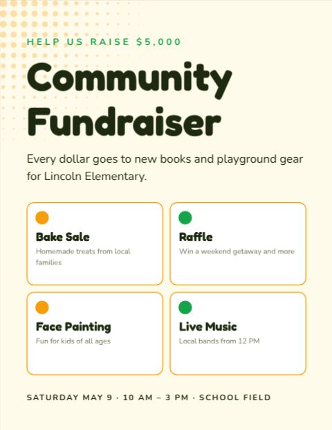 Fundraiser Bake and Raffle template