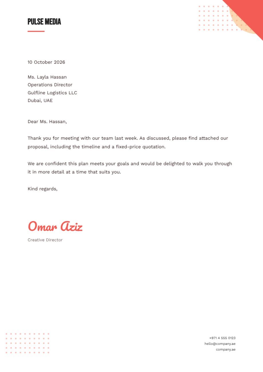 Geometric Agency Letterhead — editable business template