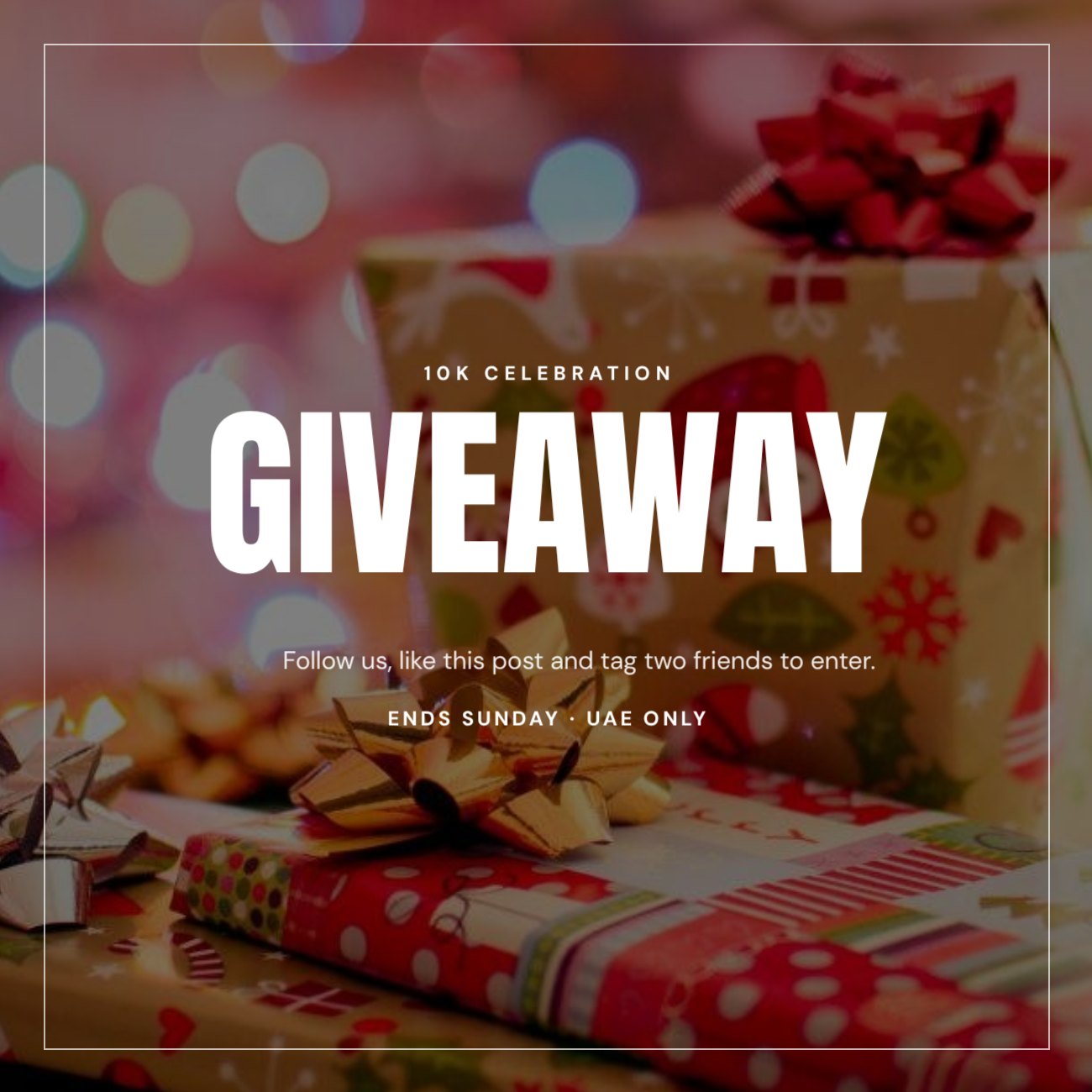 Gift Boxes Giveaway Post — editable social media template
