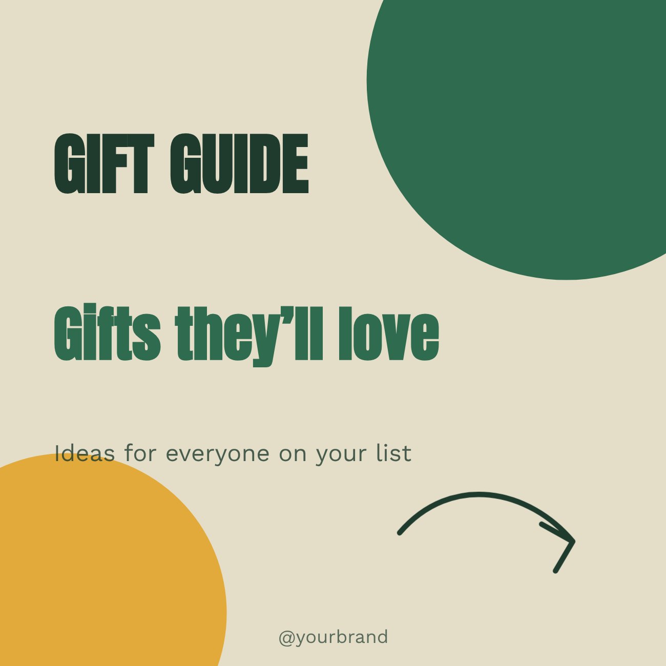 Gift guide Promo Post — editable marketing template