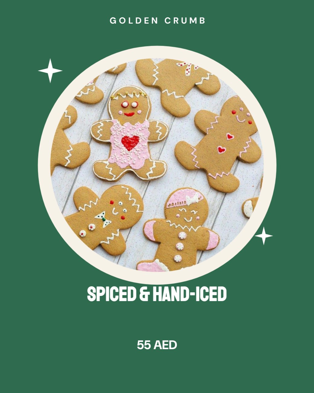 Gingerbread Box Product Ad — editable marketing template