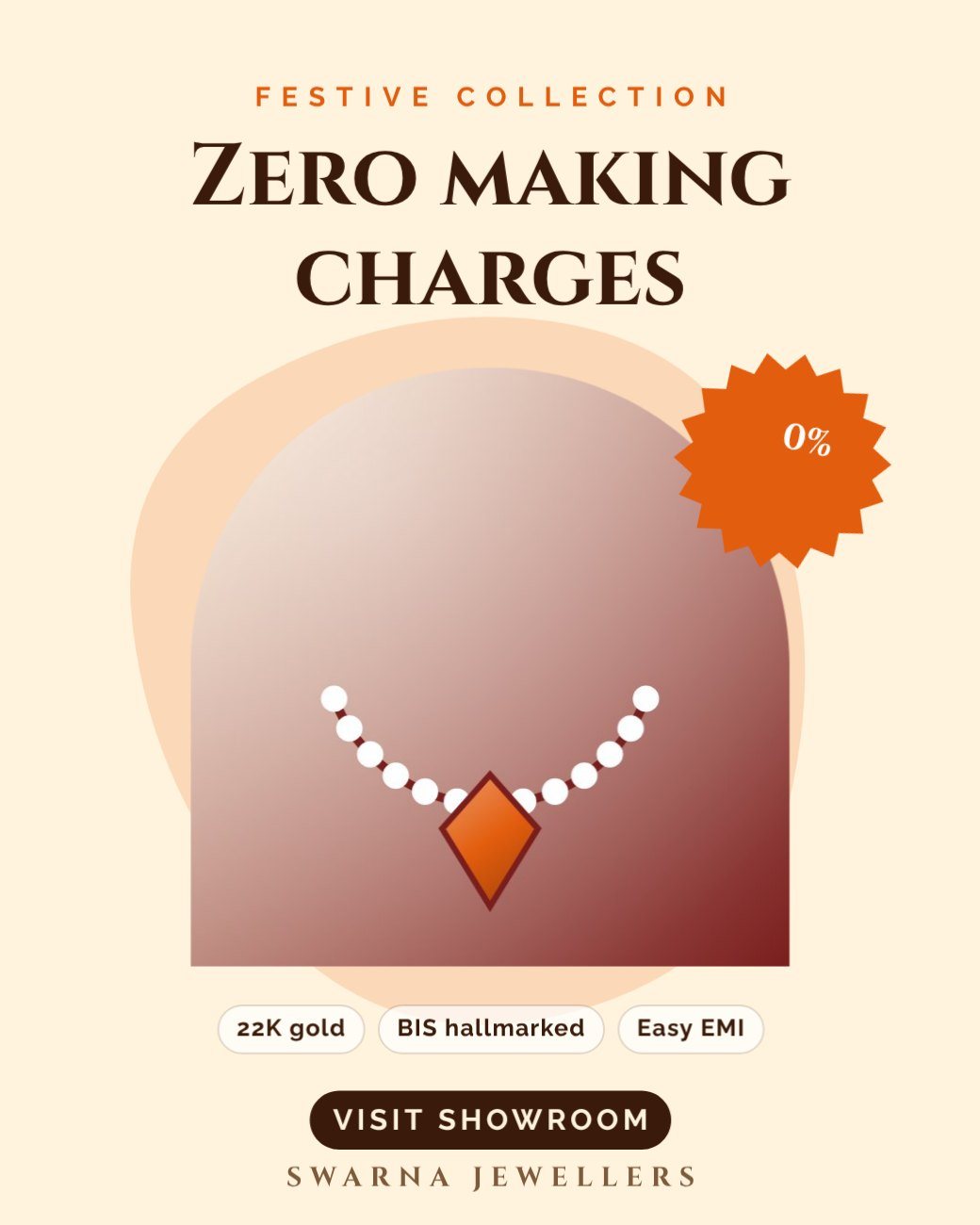 Gold Jewellery Festive Offer — editable marketing template