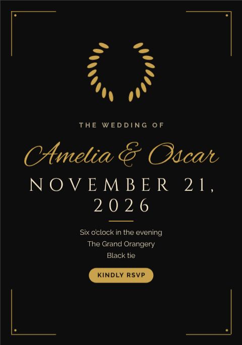 Gold Luxe Wedding template