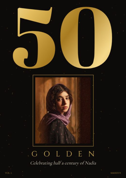 Golden 50 Birthday Magazine Cover — free banner template