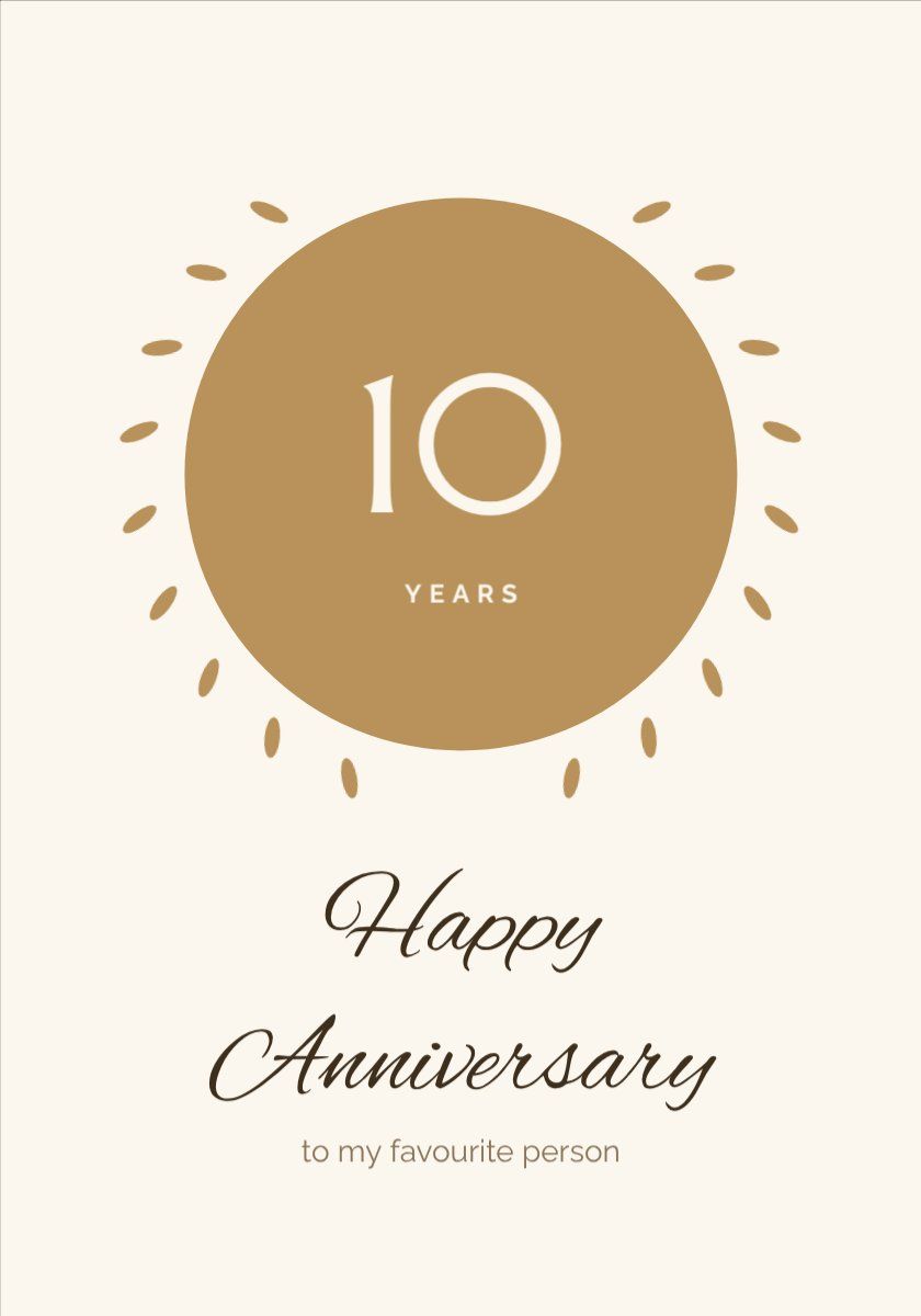 Golden Anniversary Card — editable cards template