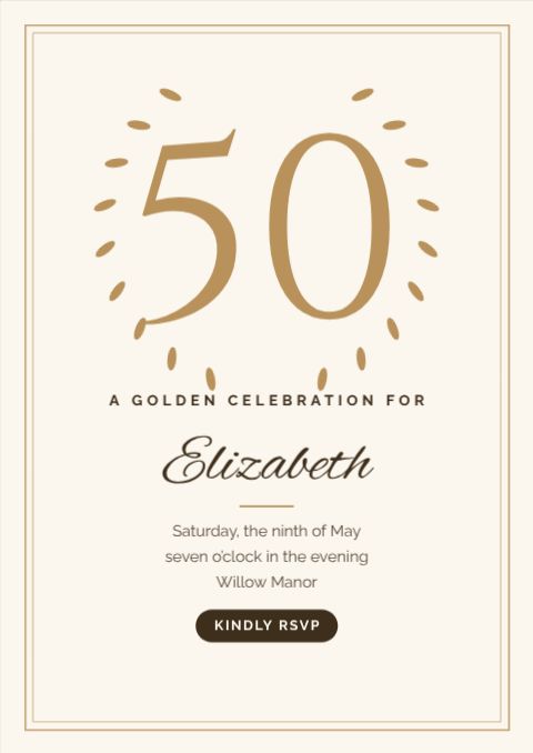 Golden Fifty template