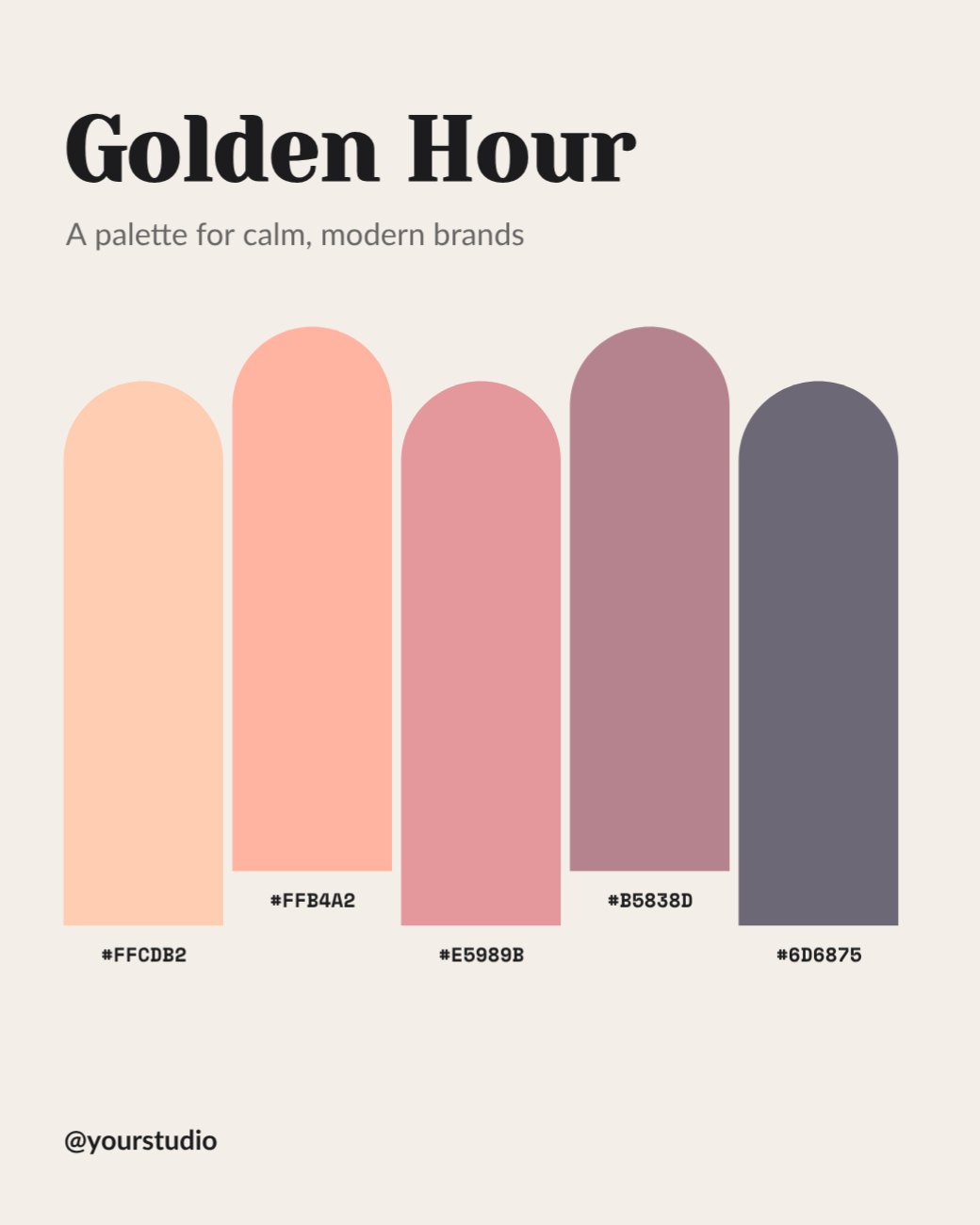 Golden Hour Colour Palette Post — editable social media template