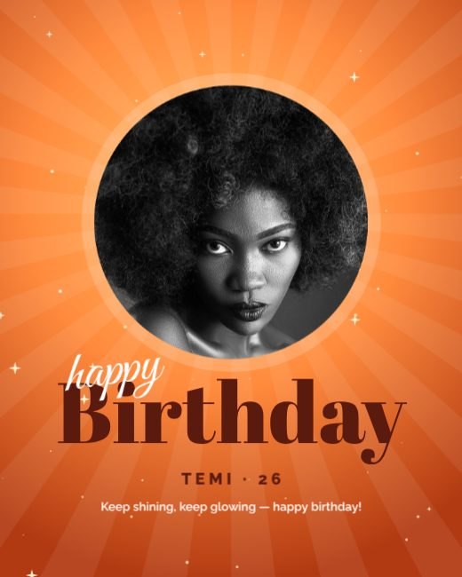 Golden Hour Glow Birthday Flyer