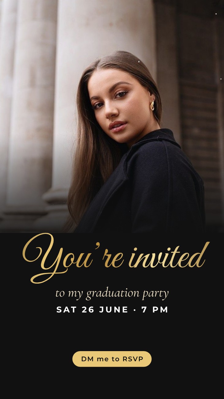 Grad Party Story — editable certificates template