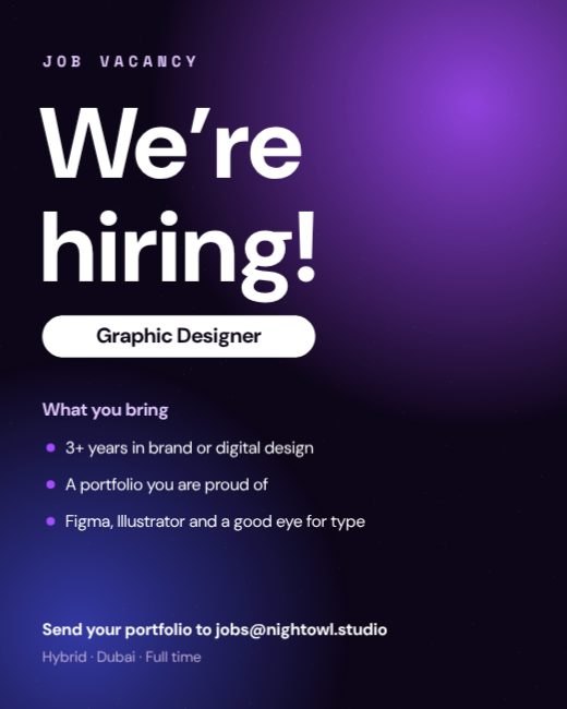 Gradient We Are Hiring Designer Post template