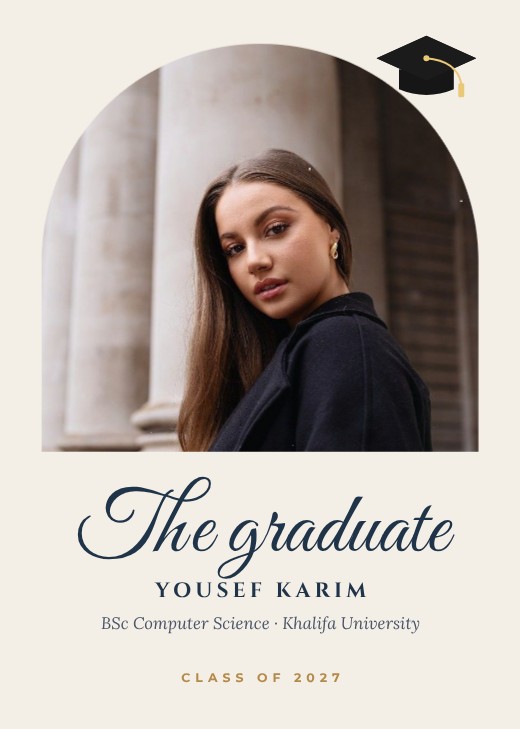 Graduate Photo Announcement Card