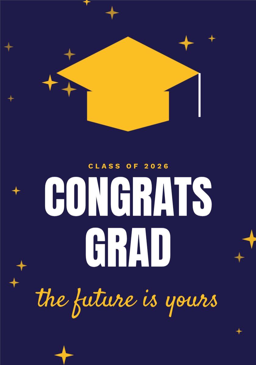 Graduation Cap Card — editable cards template