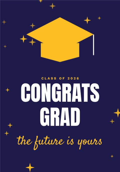 Graduation Cap Card template