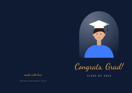 Graduation Congrats Folded Card template