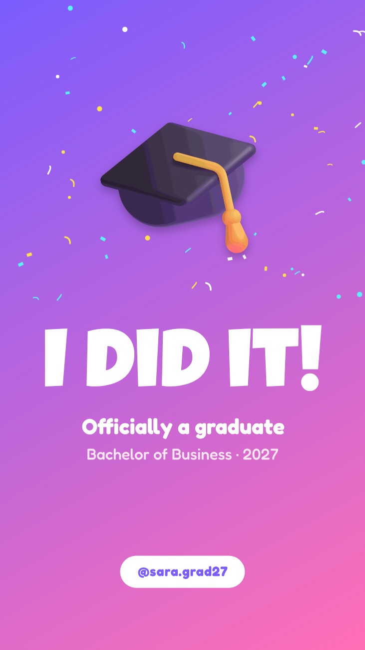 Graduation Story Announcement — editable certificates template