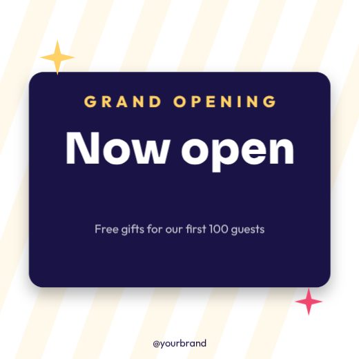 Grand opening Promo Post template