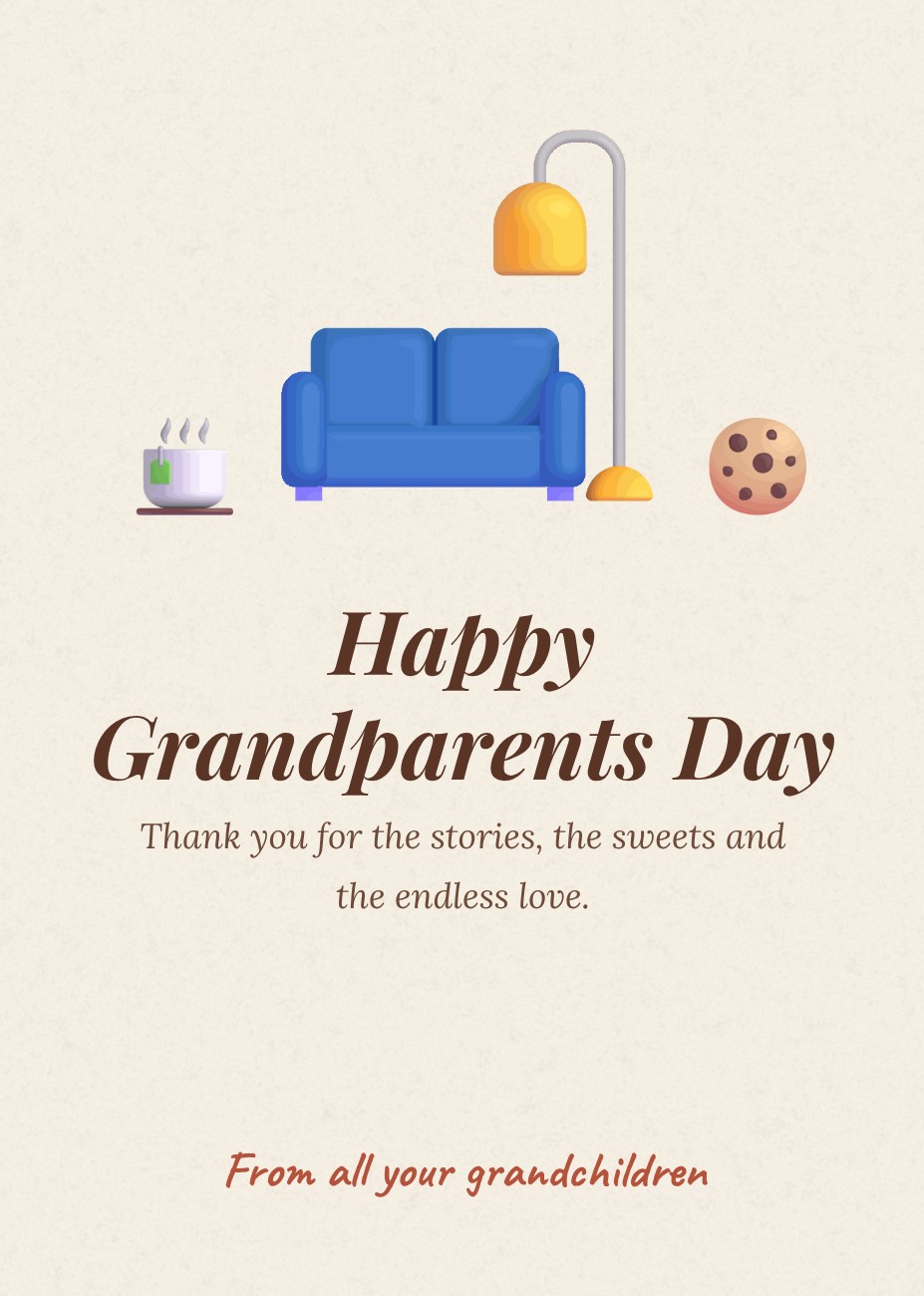 Grandparents Day Card — editable love & family template