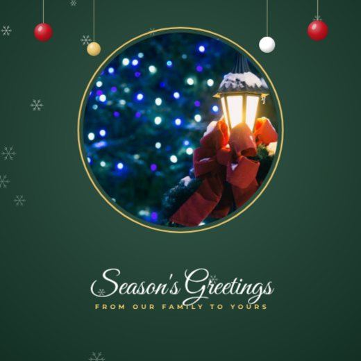 Green Photo Christmas Greeting