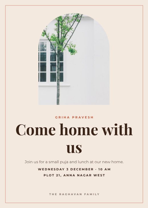 Griha Pravesh Housewarming Invitation