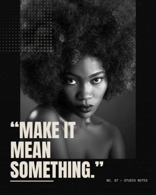 Grunge Portrait Quote Poster template