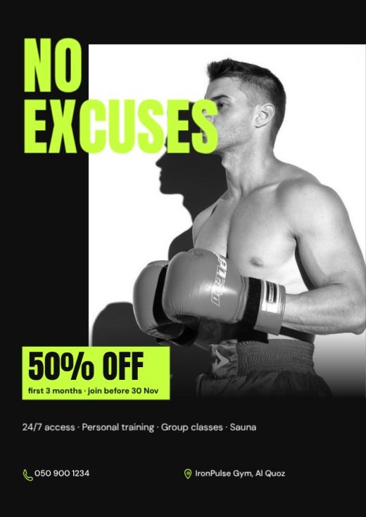 Gym Membership Offer Bold Flyer template