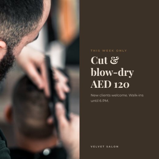 Hair Salon Offer — free salon flyer template
