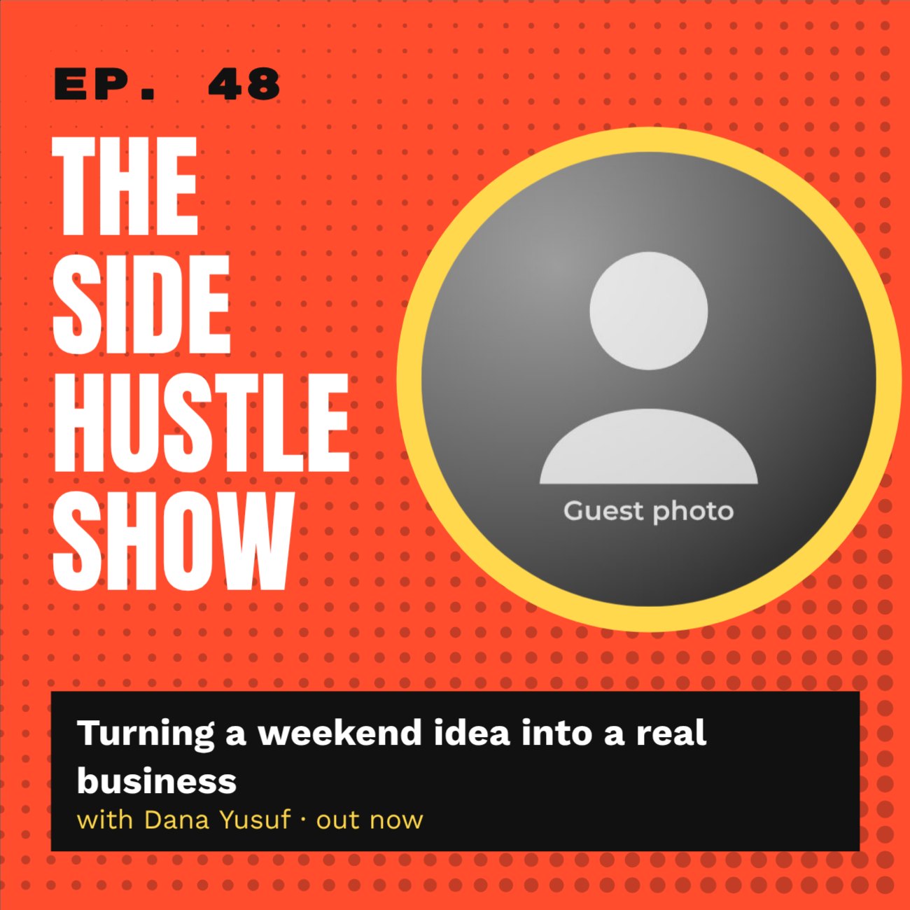 Halftone Podcast Episode Cover — editable social media template