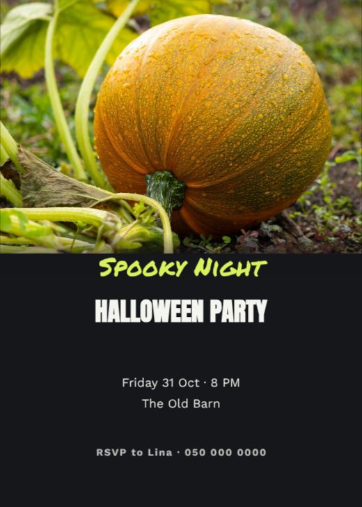 Halloween Party Invitation template