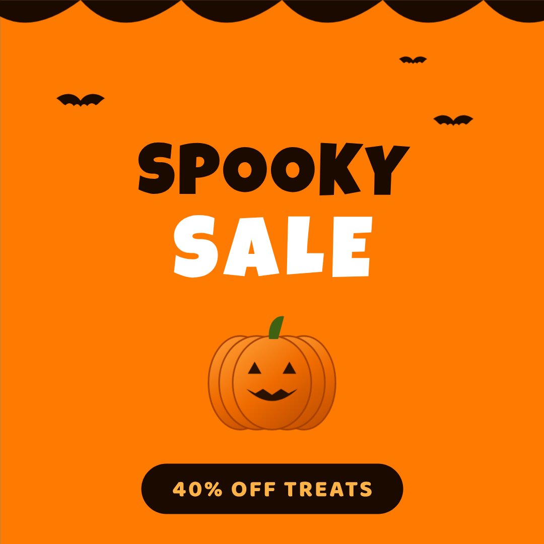 Halloween Treats Sale Post — editable festivals template