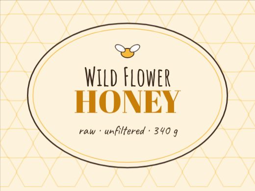 Hand-Drawn Honey Jar Label template