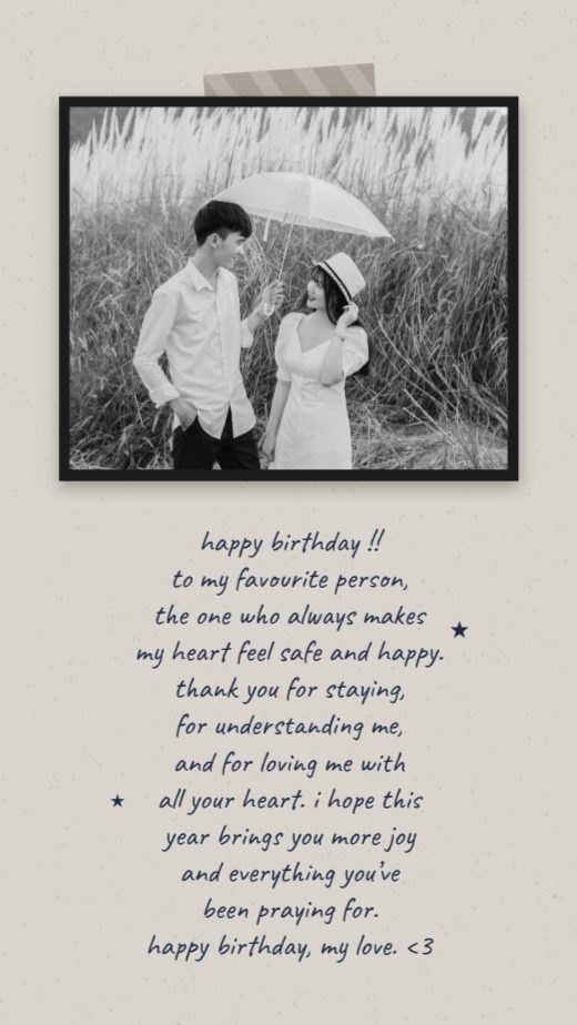 Handwritten Love Note Birthday Story template